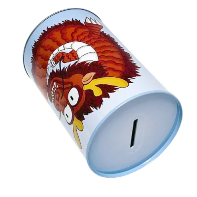 Factory Custom Tinplate Unopenable Piggy Bank Kids ATM Metal Money Box Packaging Non-Stainless Steel Coin Tin Can