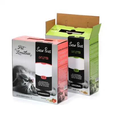 Customized Design Printed Laminating Paper Corrugated Gift Packaging /Packing Carton Box for Cat Litters/Pet Foods/Pet Toys
