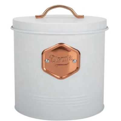 Metal Biscuit Coffee Tin Can Square Cookie Biscuit Tin