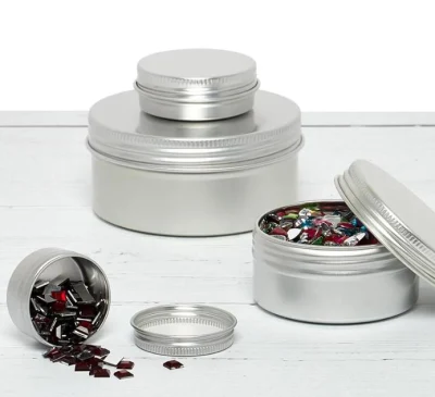 70ml 140ml Solid Color Airtight Smell Proof Container Aluminum Metal Sealed Can Tea Jar