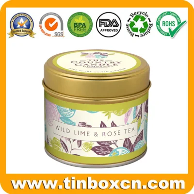 Round Metal Tin Food Packaging for Chocolate Candy Biscuit Cookies