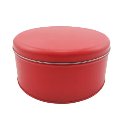 Small Round Tin Can Cookie Baking Candy Food Tinplate Packaging Box