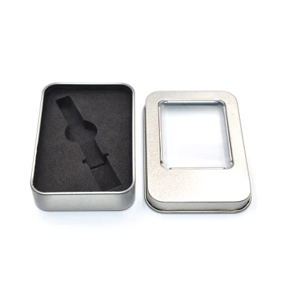 Tin Case Vape Cartridge Packaging Glass Syringe Packaging Box