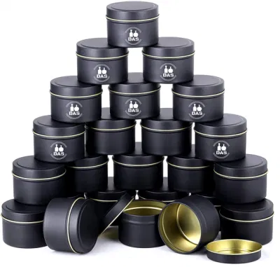 2 Oz 60ml Lip Balm Cosmetic Cream Container Cans Aluminum Metal Candle Tins for Candle Cream Gifts Crafts Candies