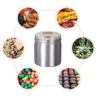 4oz 8oz Twist Black Screw Top Flat Round Tin Cans for Candles Aluminum Jar with Lid