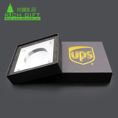 Square Coin Capsule Box Storage Military Coin Case Holder Wooden /Leather Velvet Packaging Coin Gift Boxes for Challenge Coins