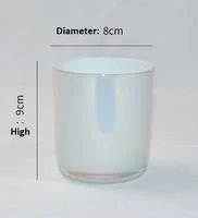 New Design Scent Glass Candle Containers with Metal Lid