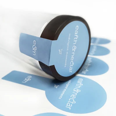 Custom Roll Tdhesive Thanks to Sealing Label Covering Sticker Can Bottle Packaging