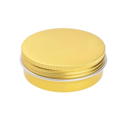 2 Oz 60ml Lip Balm Cosmetic Cream Container Cans Aluminum Metal Candle Tins for Candle Cream Gifts Crafts Candies