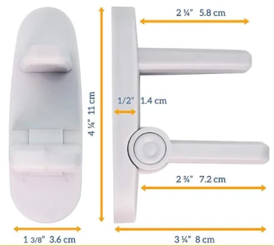 Child Proof Door Lever Lock Door Handle Lock Adhesive Minimalist Design No Drilling Baby Safety Door Handle Locks