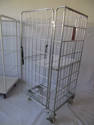 Roll Mesh Small Steel Cage Wire Cage Industrial Metal Cage Storage Container