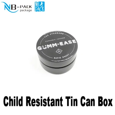 Child Resistant Child Proof Cr Luxury 8 Oz Custom Empty Seamless Decorative Travel Metal Round Rose Gold Tin Candles Jar