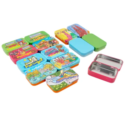Custom Printing Child Resistant Tinplate Can Shorties Rectangle Embossing Metal Case Best Quality Mini Tin Box