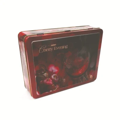 Custom Big Rectangular 3D Card Storage Gift Chocolate Packaging Cookie Biscuit Tin