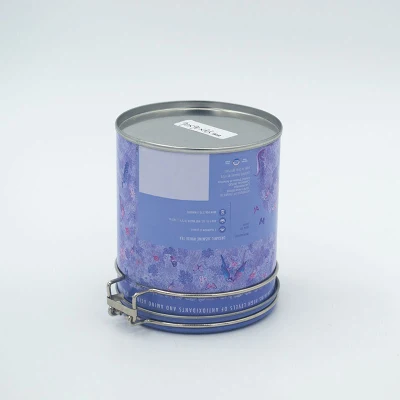 Empty Round Metal Tea Tin Containers with Airtight Lids Tin Cans for Food Packaging