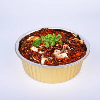Disposable Airline Aluminium Foil Container Round Barbecue Aluminum Foil Tin Box