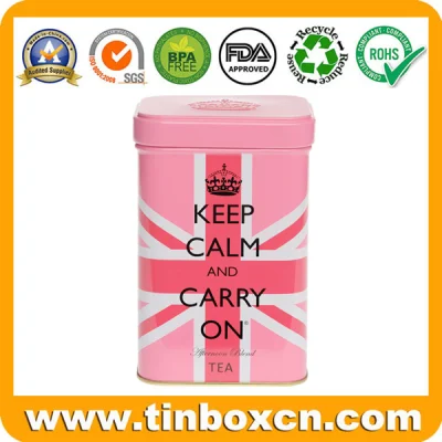 Rectangular Metal Tea Tin Container with Food Grade