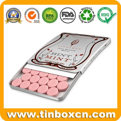 Empty Hello Kitty Metal Tin Slide Box for Sliding Chocolate Candy