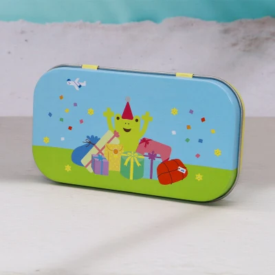 Wholesale Custom Sublimation Printed Small Metal Square Rectangle Tin Box for Plastic Golf Tees