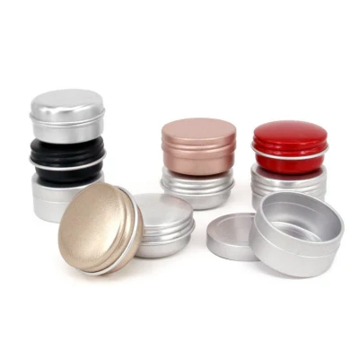 Wholesale 2 Oz 60g Silver Metal Cans Lip Balm Tins Cosmetic Skin Care Aluminum Jar