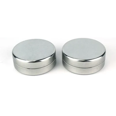 Custom Embossed Logo Round Metal Tin Container Can Box with Lid