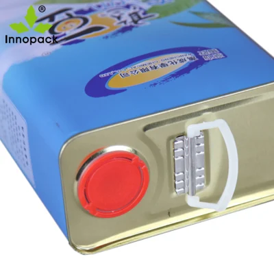 Rectangular Metal Can Food Square Grade Olive Oil Cans 3/4/5 Liter Empty Tin Cans
