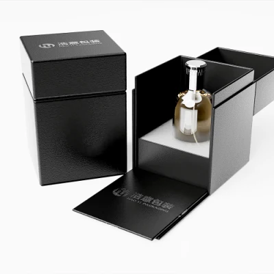 Leather Luxury Perfume Gift Box with Custom Printed Logo Cardboard Paper Box for Perfume Packaging Promotion Gift Box Perfume Box