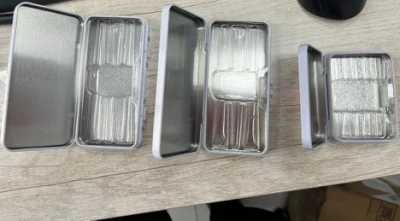 Custom 50mm 80mm 120mm Qube Cube Square Rectangle Food Packaging Metal Tin Containers Can Box
