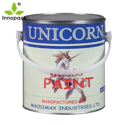 1 Gallon Paint Round Metal White Small Tin Can