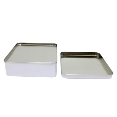 Factory Direct Deal Custom Tinplate Food Packaging Square Metal Can Storage Container High Grade Cake Tin Box for Cake