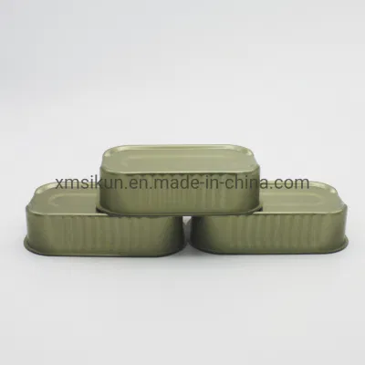 Square Shape Painted Customized Tin Can for Sardine Canning and Tuna Canning