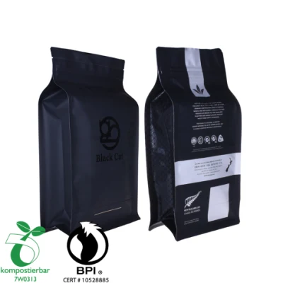 500g Biodegradable Box Bottom Coffee Pack with Pocket Zipper