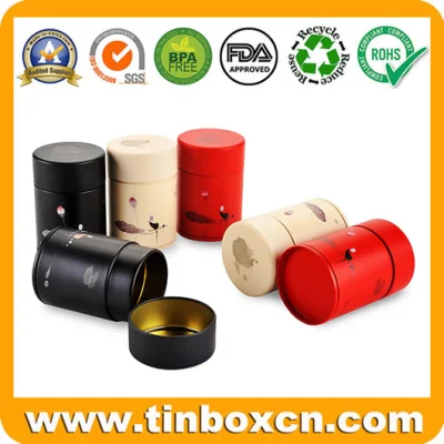 Mini Small Metal Tea Tin Box Tea Caddy Canister Tins
