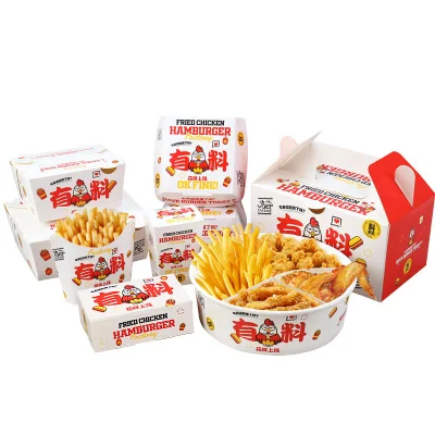 Custom Logo Printed Biodegradable Food Takeaway Kraft Paper Packaging Box