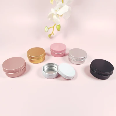 Empty Hollow Air Freshener Cosmetic Tin Matte Black Aluminium Jar 10gr 60g 100g