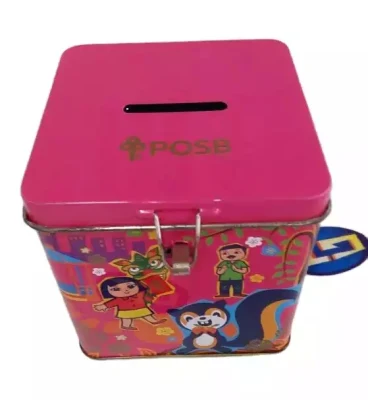Competitive Price Custom Printed Empty High Quality Coin Container Metal Square Tin