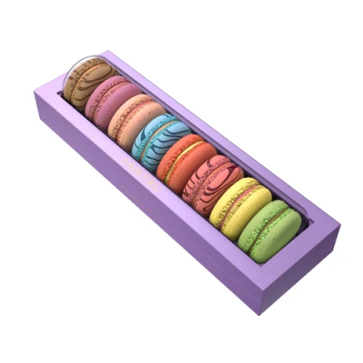 Macaron Food Container Biscuit Sweet Cookie Cake Bakery Paper Shipping Box Packaging