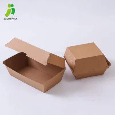 Biodegradable SGS Food Box Delivery Corrugated Paper Hamburger Box Food Packaging
