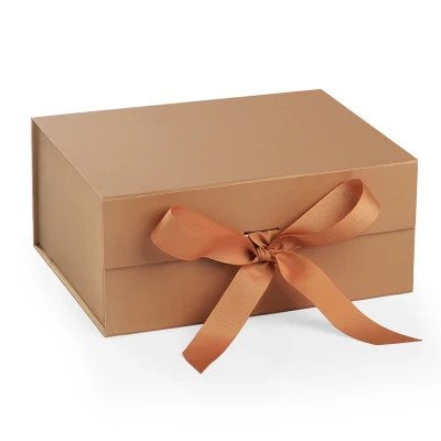 Black Color Kraft Rigid Flat Low MOQ Reasonable Price Magnetic Paper Box Folding Gift Box for Packaging Ribbons Box
