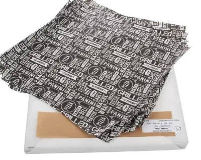 Printed Logo Food Sandwich Wrapper Burger Packaging Wax Paper Custom Shawarma Wrapping Paper