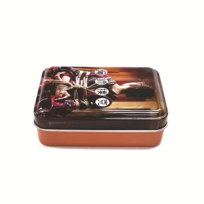 Custom Small Rectangular Black Mint Candy Packaging Metal Playing Cards Tin