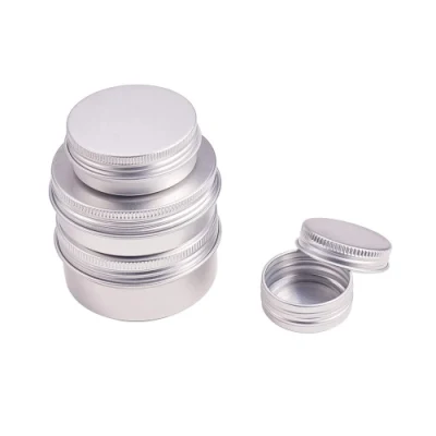 Made in China Candle Jar CNC Machining Parts Custom Metal Tin Cans with Screw Cap Round Aluminum Can for Storing Spices Sweets Tea or Gifts