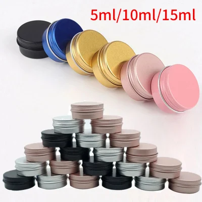 Wholesale Custom Food Tea Packaging 30ml 50ml 100ml Aluminum Cosmetic Jar Tin Container