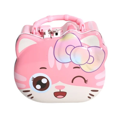 Large Capacity Cartoon Metal Tin Box Piggy Bank Gift Box