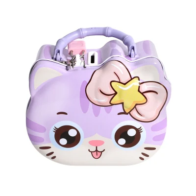 Large Capacity Cartoon Metal Tin Box Piggy Bank Gift Box