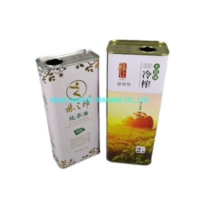 1L Olive Oil Square Food Grade Tin Can 3L Rapeseed Oil Packaging Box
