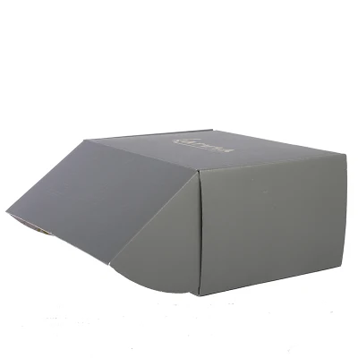 Custom Printing Shipping Cardboard E Flute Plain Flat Box Packaging Black Foldable Paper Clothing Box