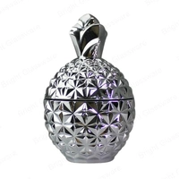 New Design Scent Glass Candle Containers with Metal Lid