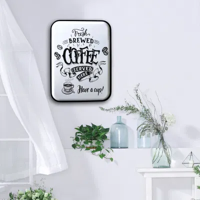 Custom Decorative Coffee Bar Club Plaque Metal Tin Sing for Home Decor