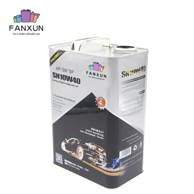 Custom Engine Oil Tin Cans Packaging Metal Squeeze Caps Tin Can Customized Logo Lubricants Oil Tin Cans